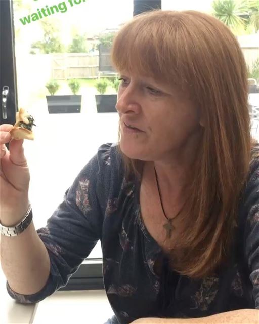 Pam @gingy72natural enjoying her first portion of spinach and cheese...