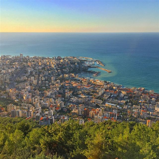  panoramic  view  landscape  horizon  nature  naturecolors  blue  sea ... (Harisa, Mont-Liban, Lebanon)