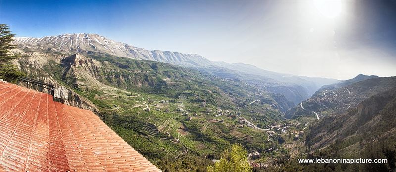 Panoramic View of the Northern Mountains, Wade Qannoubine and Bcharri 