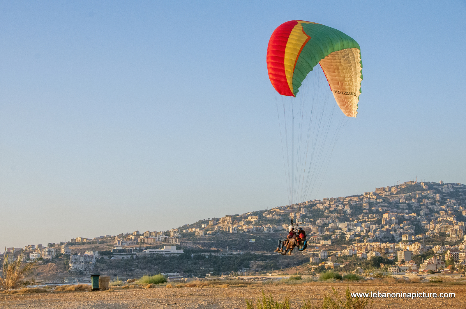 Paragliding from Ghosta Mountain and Landing in Maameltein Near Jounieh