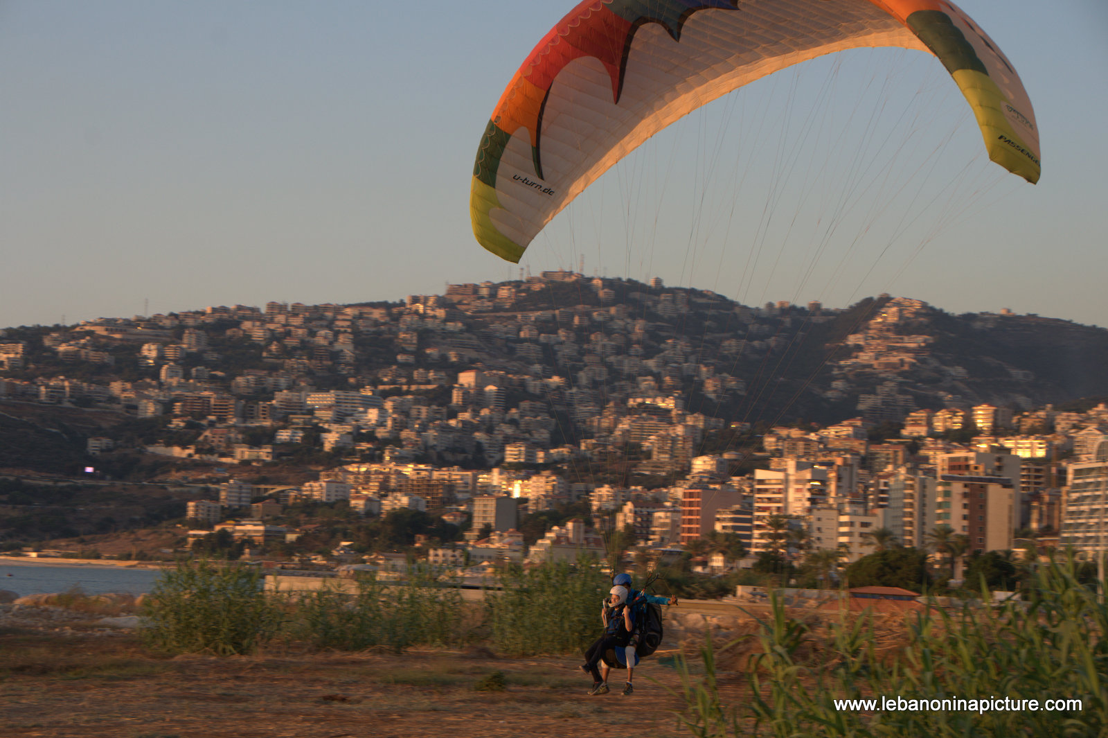 Paragliding from Ghosta Mountain and Landing in Maameltein Near Jounieh