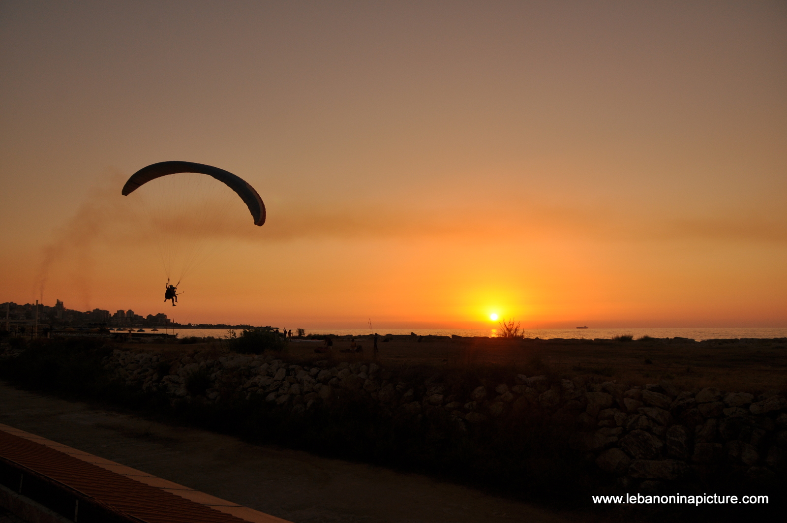 Paragliding from Ghosta Mountain and Landing in Maameltein Near Jounieh