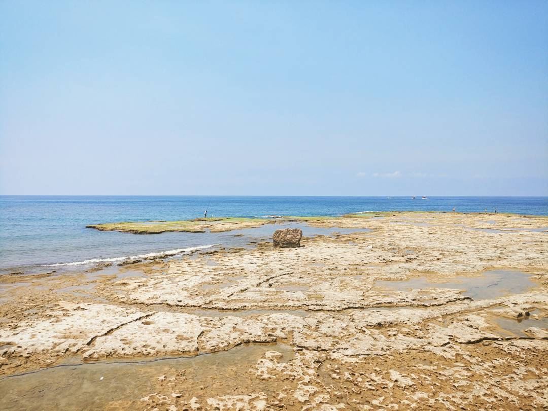 Patience takes time 🎣⏳ lebanon  jbeil  byblos  sea  mediterraneansea ... (Byblos - Jbeil)