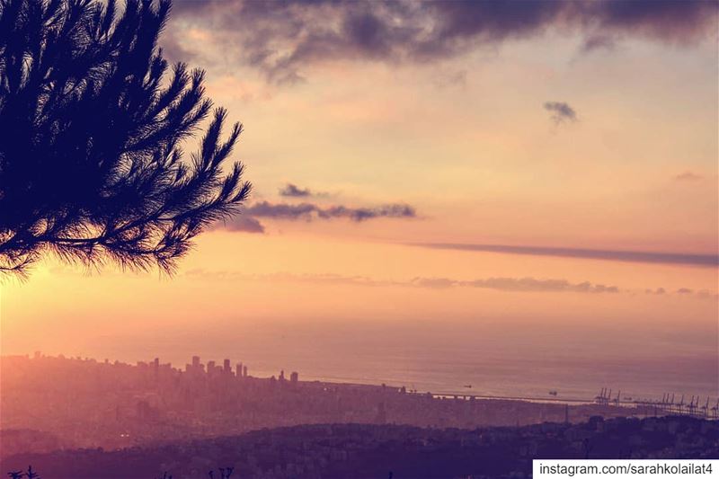 "Peace i seeing a sunset and knowing who to thank " "Picoftheday lebanon...