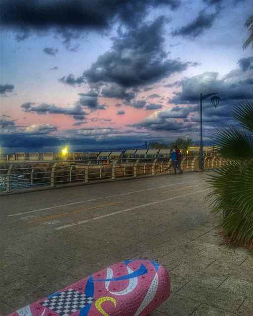 💖.. picoftheday  photooftheday  pink mood beirut lebanon clouds art... (Beirut, Lebanon)