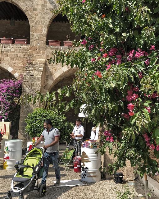 🌺💚🌺.. pink green spring color saida lebanon streetstyle mylebanon صيداوي (Saïda, Al Janub, Lebanon)