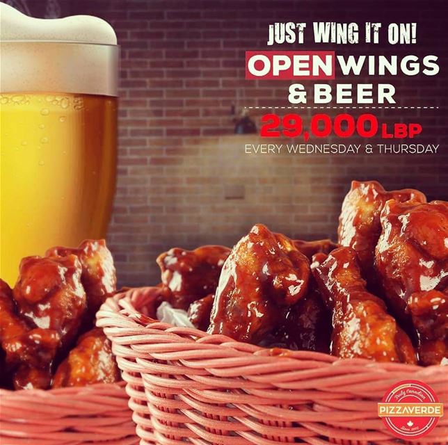 @pizzaverdelebanon -  Let's WING IT ON!!Don't miss out on our OPEN WINGS... (Pizza Verde)