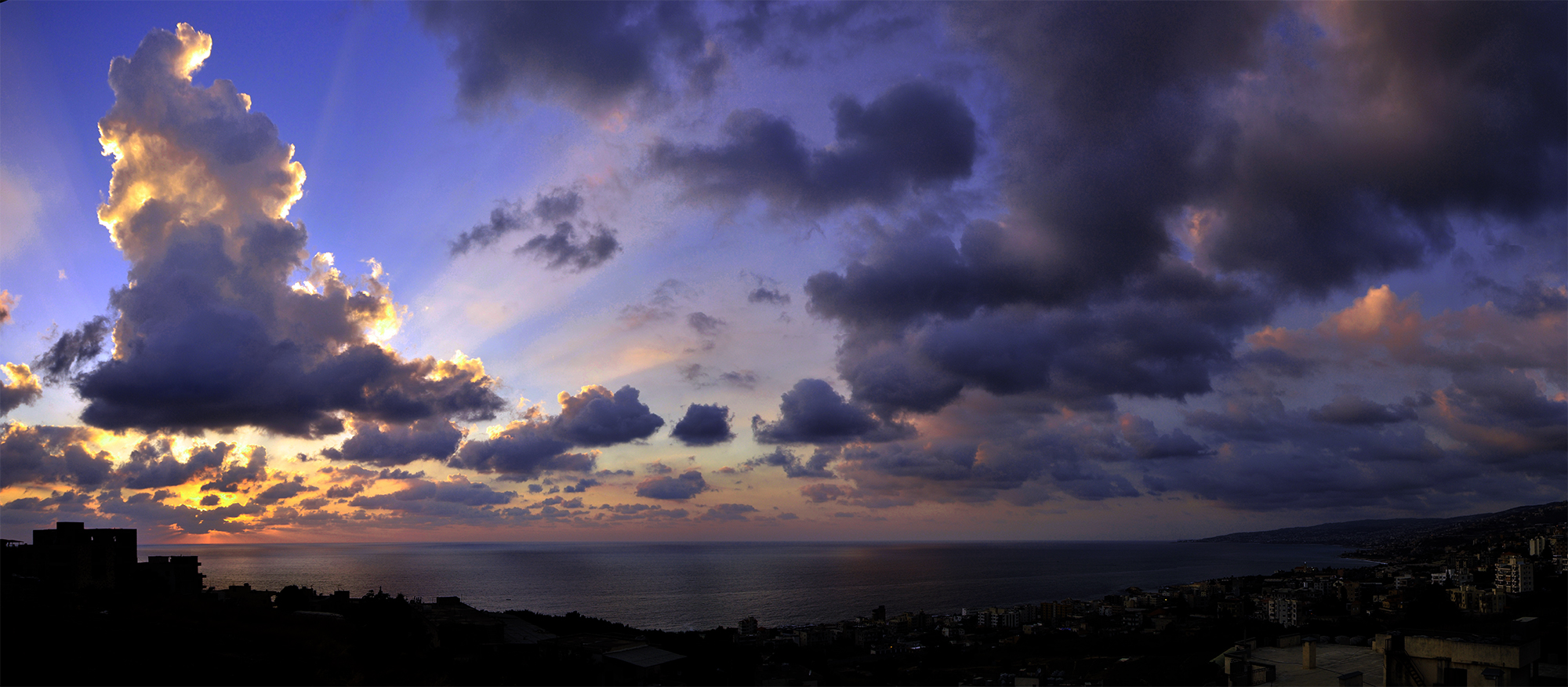 Purple Safra Sunset with Clouds