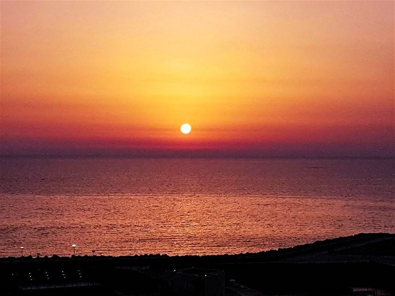 Red is the color  sunset  sunset_madness  sunset_pics  sun  red  ig_sunset... (Ras Beirut)