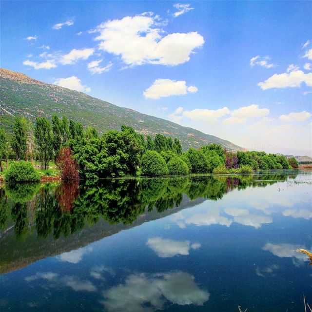 Reflection is the other "creative YOU" hiking  explorelebanon ... (`Ammiq, Béqaa, Lebanon)