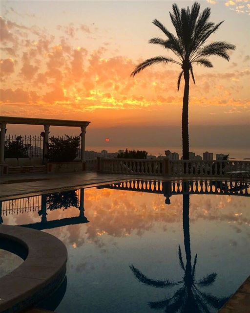 🌅🌴.. reflection  picoftheday  photooftheday  instapic lebanon sunset... (Lebanon)