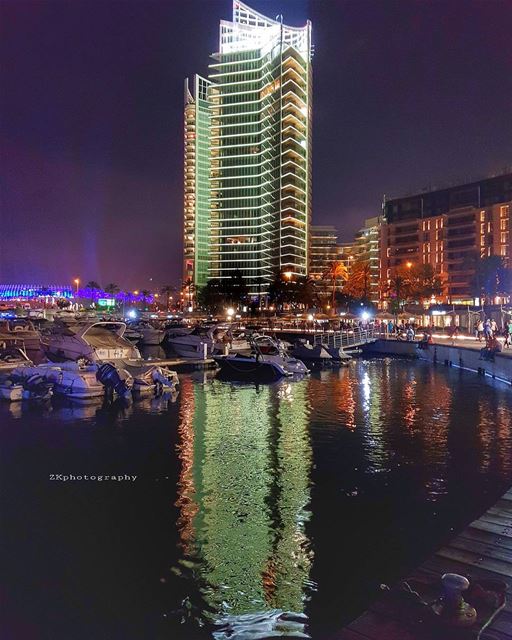 🌟 Reflections 🌟- Beirut 🇱🇧 * insta_lebanon  ig_lebanon ... (Zaitunay Bay)