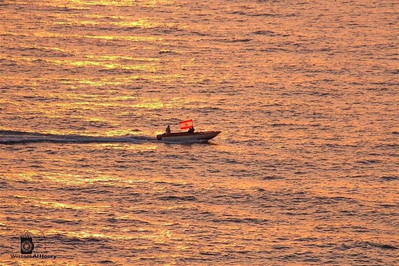 sailing sail mediteriansea sea lebaneseflag lebanon... (Beirut, Lebanon)