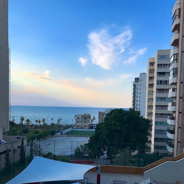 Sea and sky  beirut ✈️  clouds  sea  sky  lebanon  iphonephoto ... (Beirut, Lebanon)