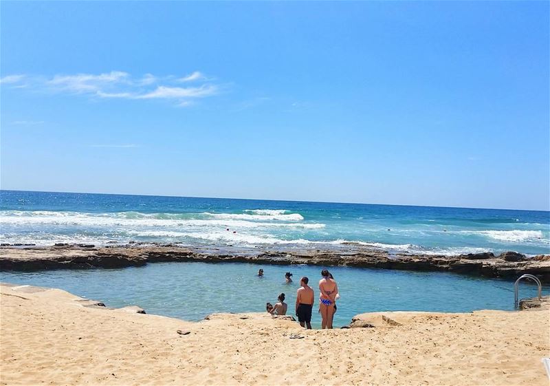 Sea Pool 🏖🌊🏊  beach sea pool livelovebeirut  wearelebanon   lebanon... (Lazy B)