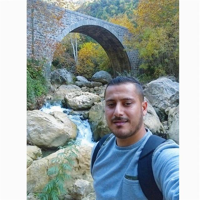  selfie  me  nature  hiking  bridge  river  trees  valley  forest  lebanon... (Wadi Al Salib)