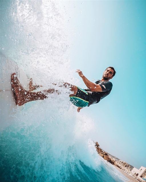 Shredding a wave?  BSHIL @mountaindewlebanon Photo taken with @gopro Hero...