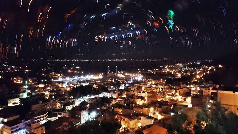 Silent Night! LiveLoveBekaa  LiveLoveLebanon Colorful  citylights ... (Qabb Ilyas, Béqaa, Lebanon)