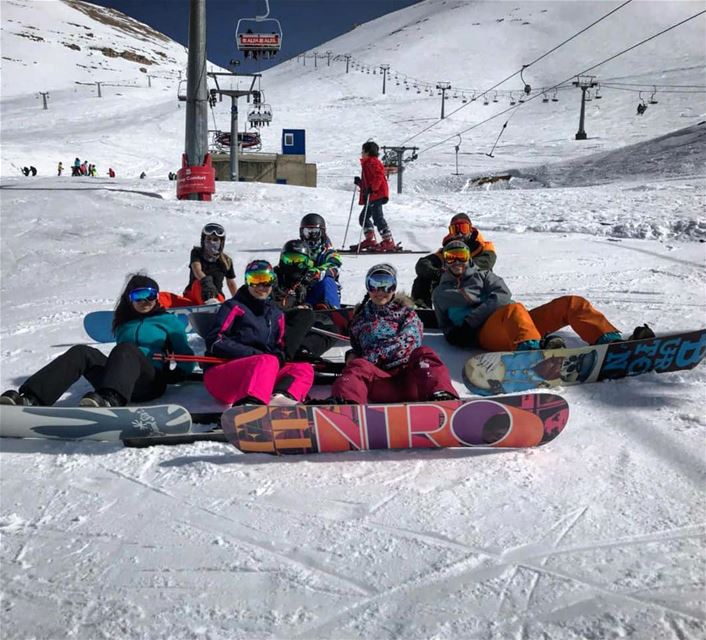 Snow gang ⛷🏂 (Téléskis des Cèdres - Cedars Ski Resort - Arz)