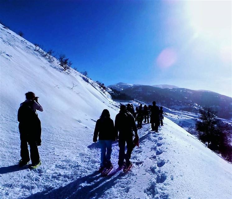 Snowshoeing in barouk  adventure  sports  snowshoeing  snow ... (Barouk Cedar Forest)