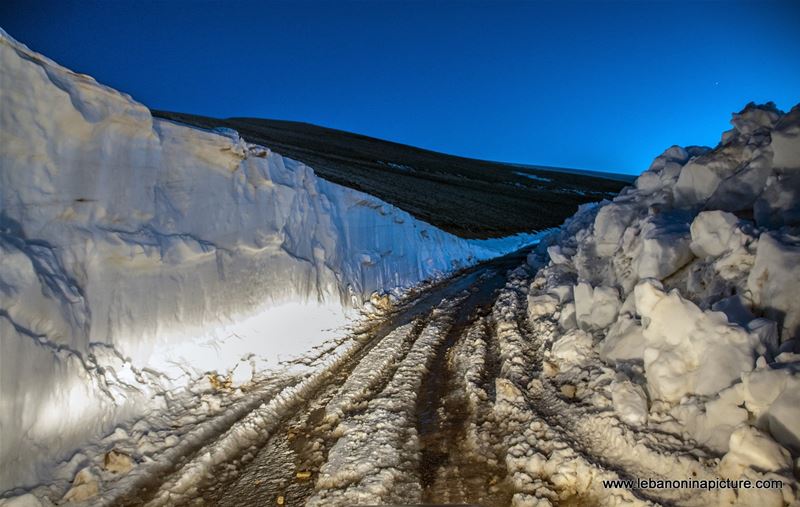 Snowy Road in May (Jabal El Adib, North Lebanon)