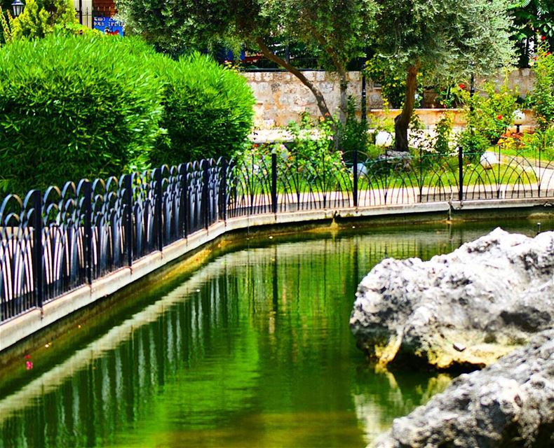 Somewhere in  jounieh  livelovejounieh  garden artificialpond  landscape ...