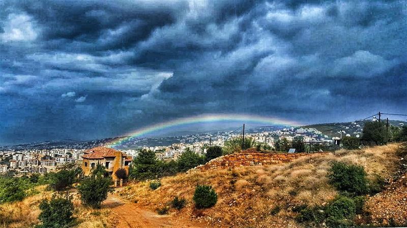 Somewhere over the rainbow 🌈  livelovebeirut  lebanonspotlights... (Mount Lebanon Governorate)