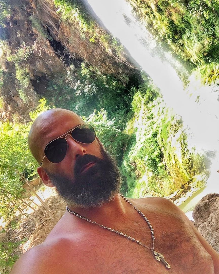 Spending my birthday with mother nature❤️  me  river  waterfall  lebanon ... (Bsetin L3essi)