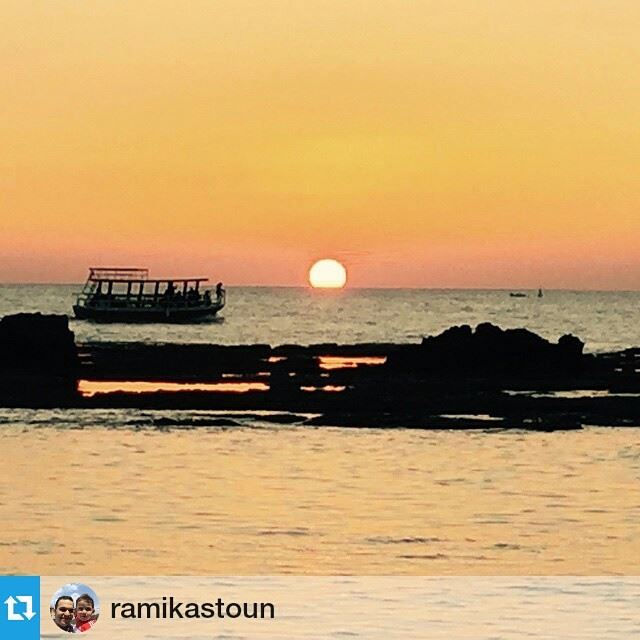 Spring Sunset by Byblos. sunset byblos byblos_lebanon beautiful boat fun...