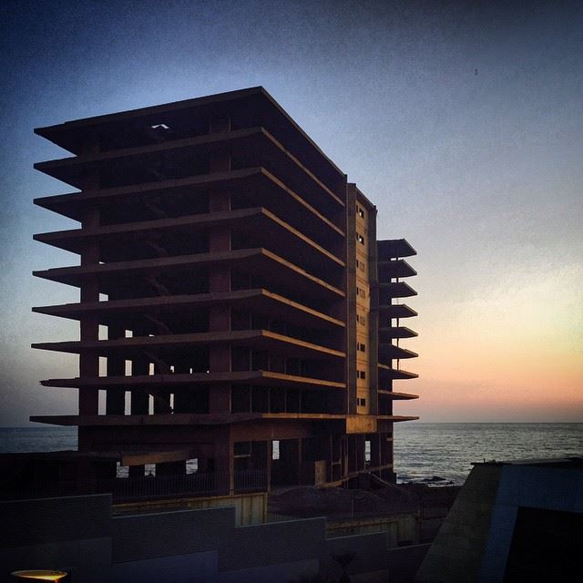  structure  building  architecture  archleb  beirut  sunset  lebanon ...
