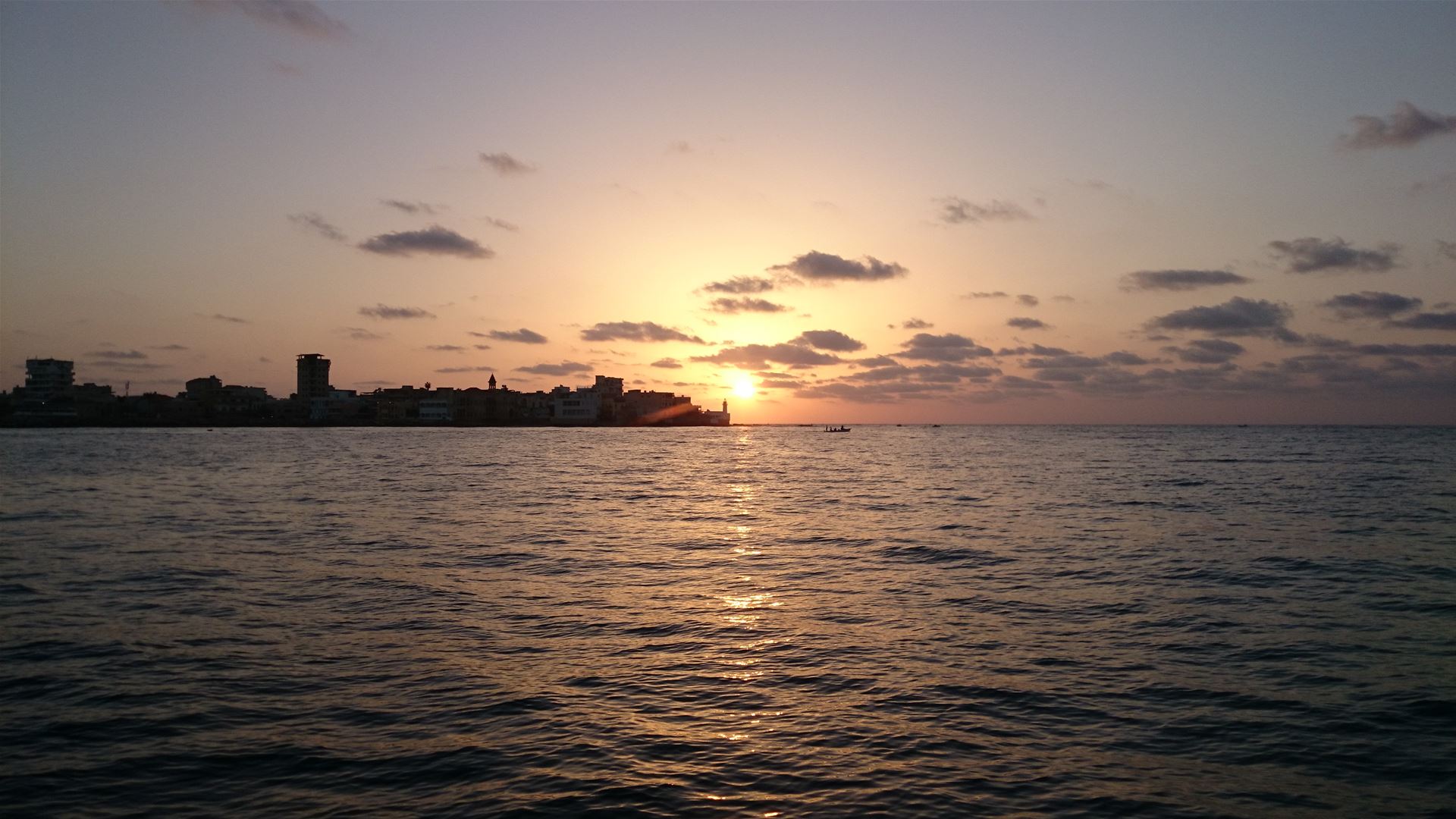 sun set.... more than peaceful view. tyre city. first stage of night 