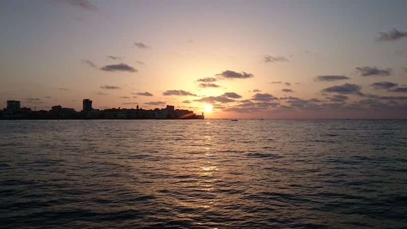 sun set.... more than peaceful view. tyre city. first stage of night 