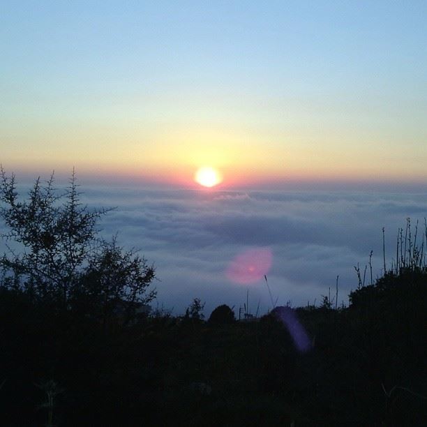  sunset above the  fog  clouds  cloudporn  sun  insta_lebanon ...