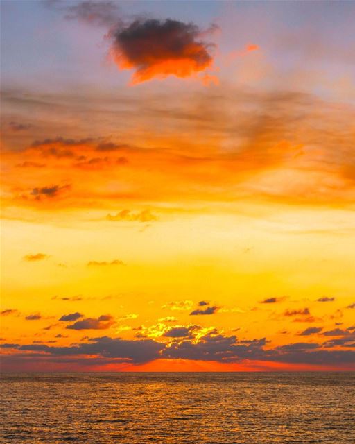 Sunset Beirut lebanon sky colors beautiful landscape nature sea clouds... (Khaldah, Mont-Liban, Lebanon)