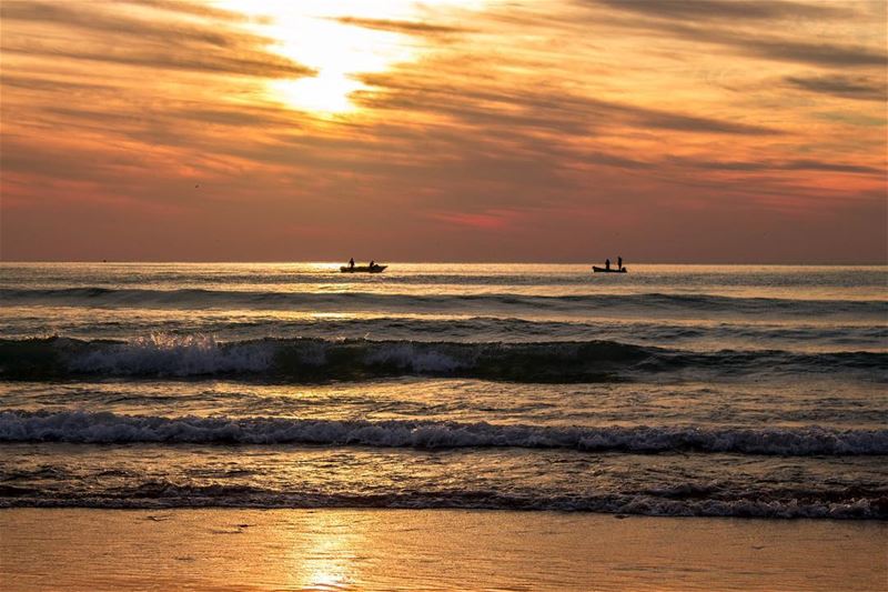 Sunset Beirut sea beach lebanon landscape nature clouds lebanon_hdr... (Beirut, Lebanon)