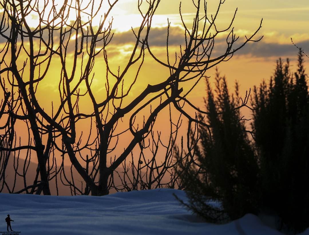  sunset coldweather  snow winter chouf jbaa lebanon lebanonbyalocal...