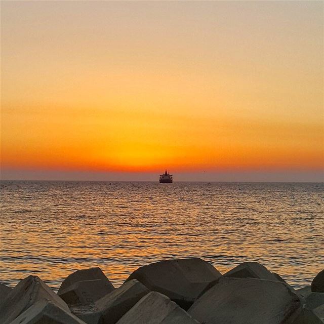 ☀ 💛💛💛  sunset  dusk  seaside  Beirut  Lebanon  lebanesecoast  beauty ...