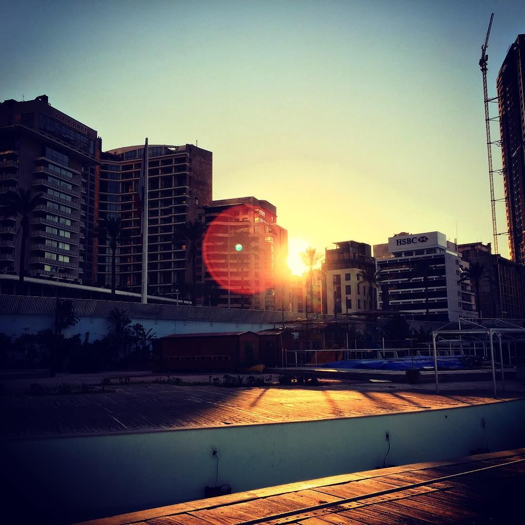 Sunset 🌅 is my favorite color. beirut  lebanon  sun  sunrise  city ... (Beirut, Lebanon)