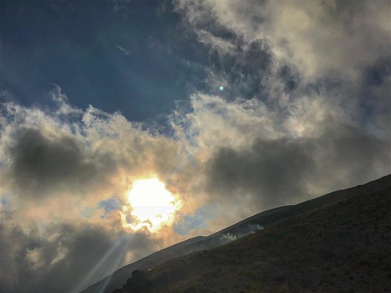 Sunset mountain.. sunset sky mountain mylebanon  lebanon livelovebeirut ... (Kfardebian,Mount Lebanon,Lebanon)