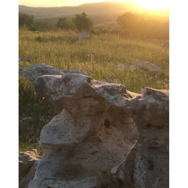 sunset through a rock (Yaroun - South Lebanon)