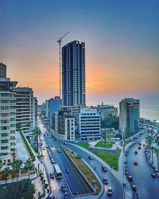 Sunset views of Beirut city  beirut  beirutcity  mycity  beirutdowntown ... (Phoenicia Hotel Beirut)