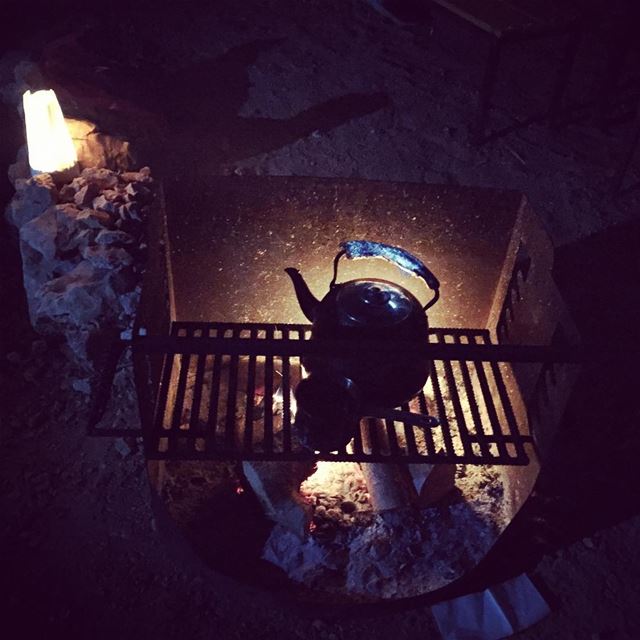 Tea making  wood fire tea nature shoufcedarreserve... (Al Shouf Cedar Nature Reserve)