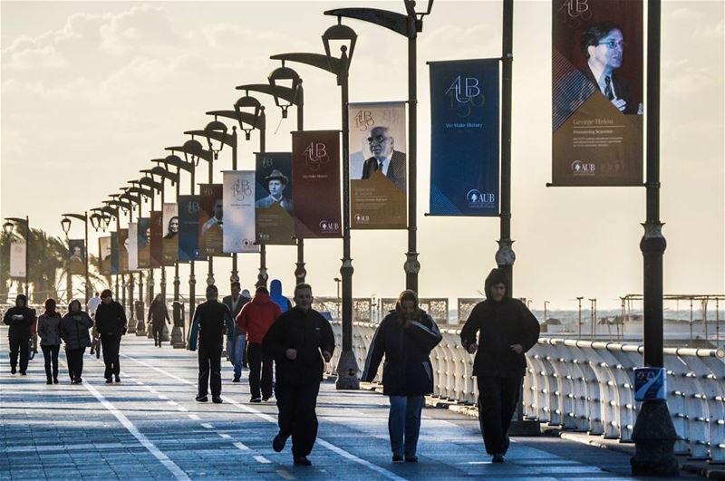 .The "Afternoon Walk" happy 150th Anniversary AUB @livelove.aub ! Good... (Ein el Mraysseh)