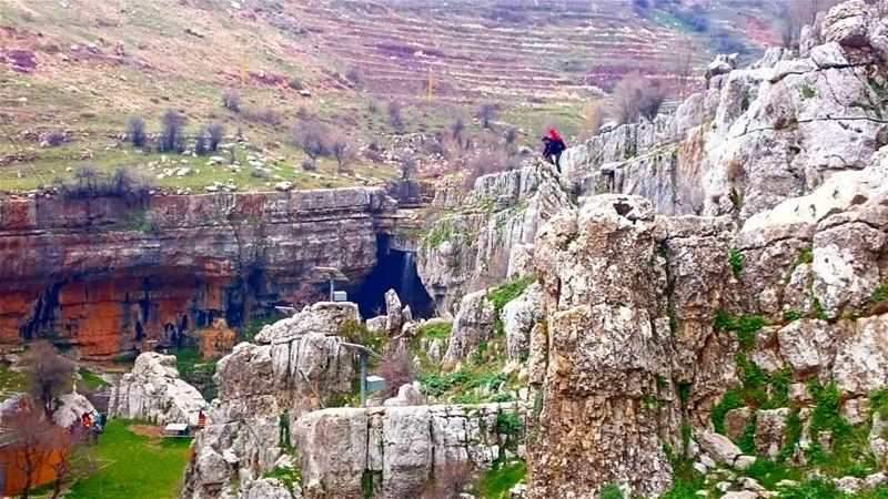 The best view comes after the hardest climbing 🗻  livelovebeirut ... (Three Bridges Pothole بالوع بعتارة - بلعا)