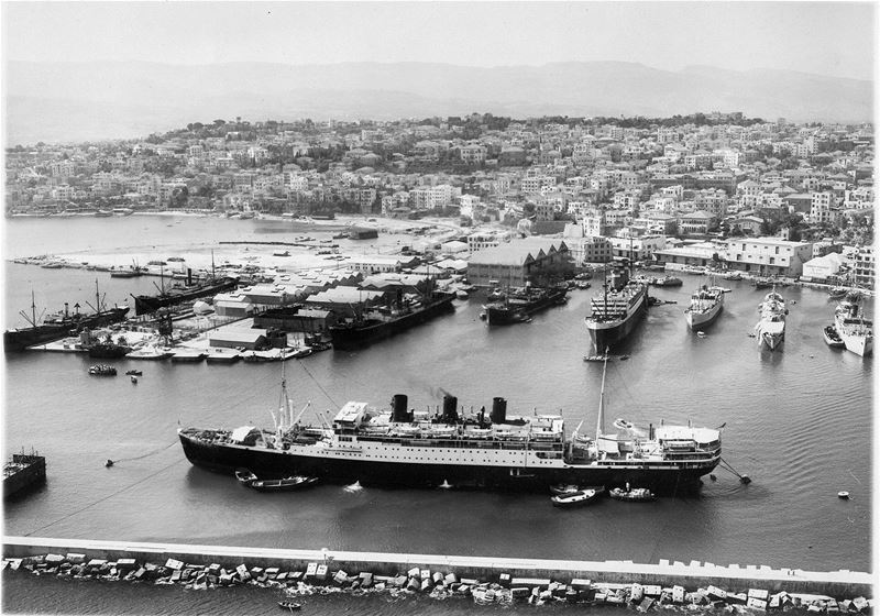 The Champollion ship in Beirut Port  1939