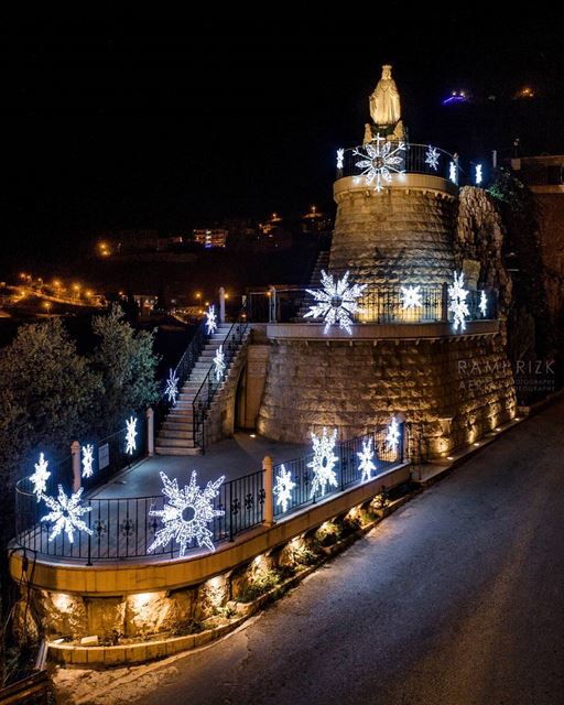 The Christmas Season Has Begun🎄❄️...  jezzine  lebanon  dji  drones ... (The Lady of Maabour - Jezzine)