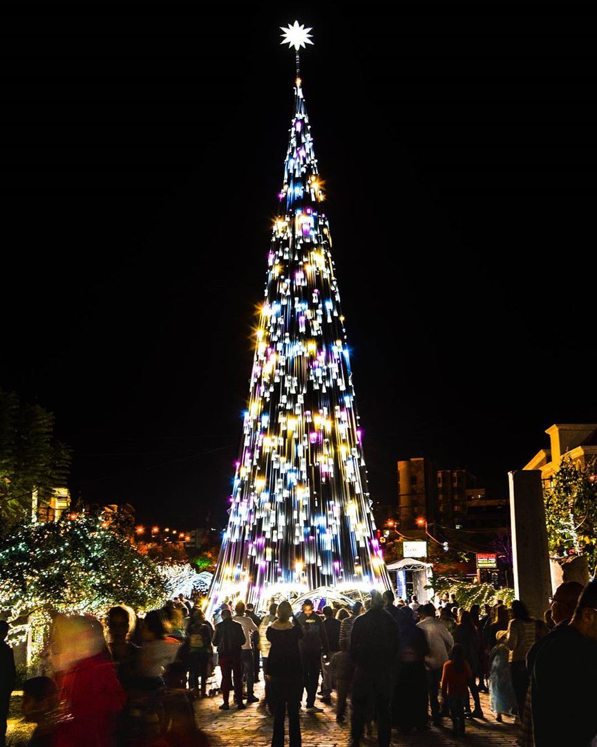 The Christmas Tree of Byblos, Lebanon.  livelovebyblos | Good evening dear... (Byblos, Lebanon)