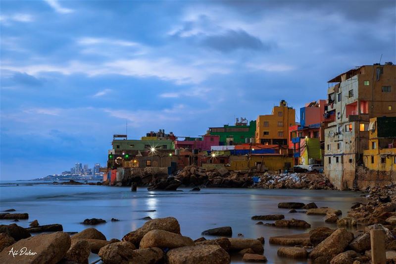 The colored city .... sunset sunsetporn sunsetpics landscape... (Beirut, Lebanon)