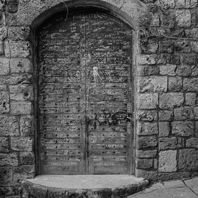 The door to happiness opens from the inside. lebanon  jbeil  byblos  door... (Byblos - Jbeil)