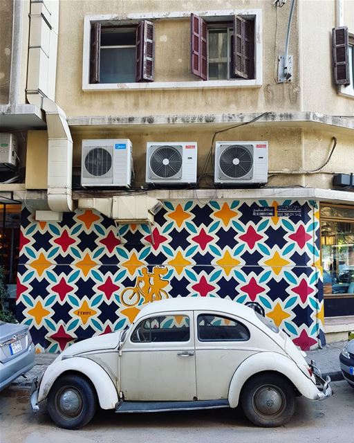 The happiest Parking lot 💙 (Beirut, Lebanon)